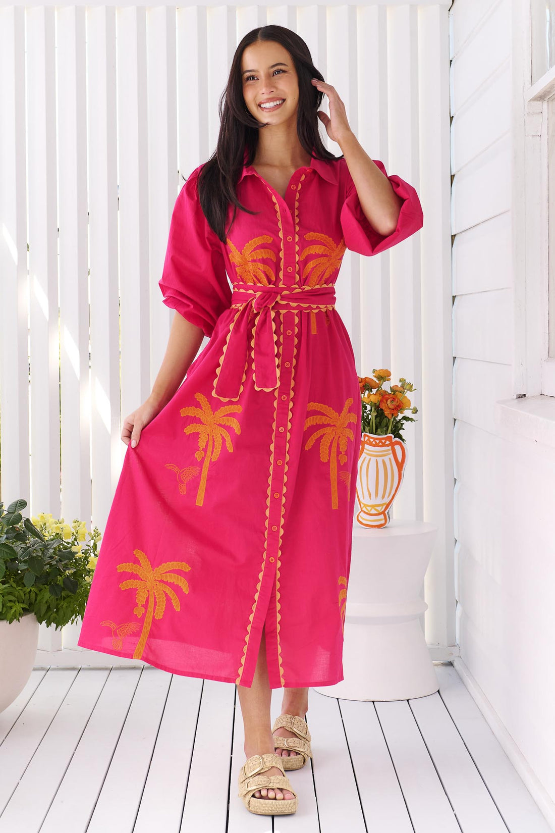 Palm Cove Dress - Pink