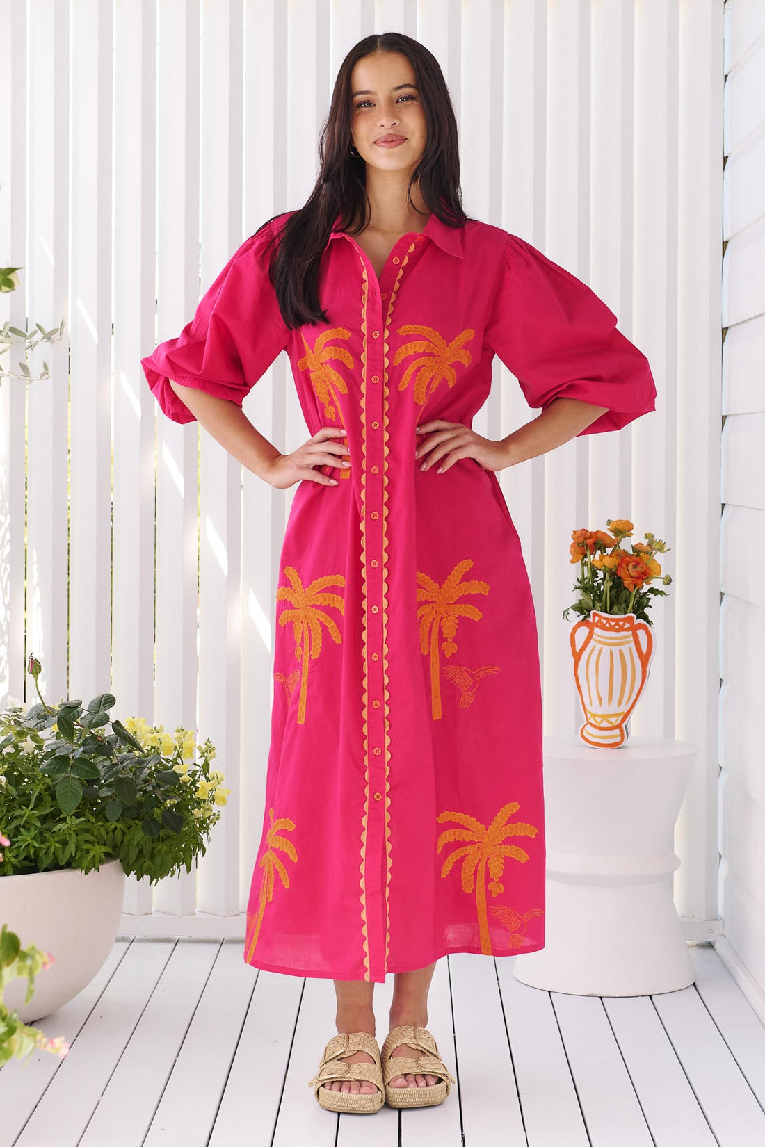 Palm Cove Dress - Pink