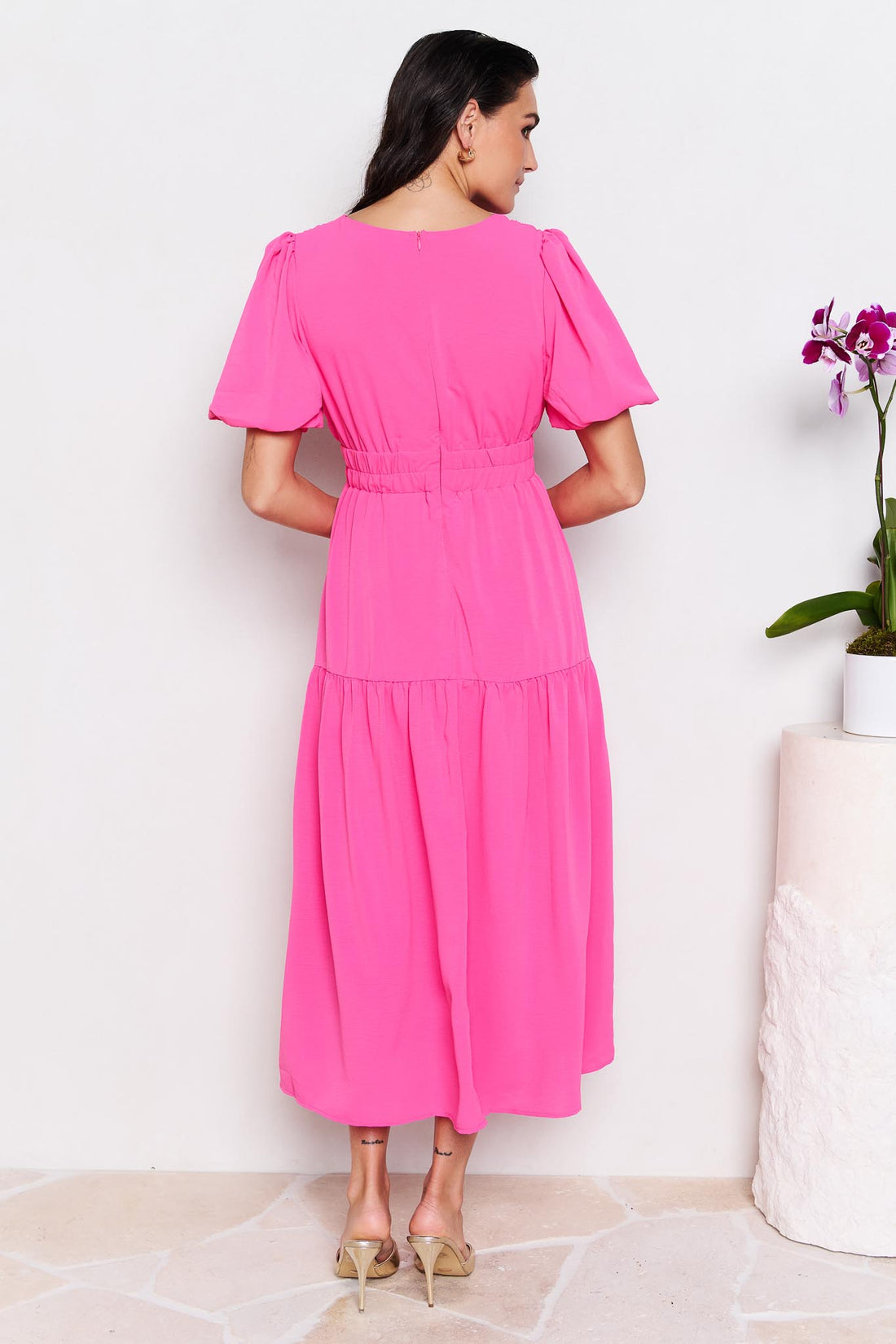 Pippa Midi Dress - Pink