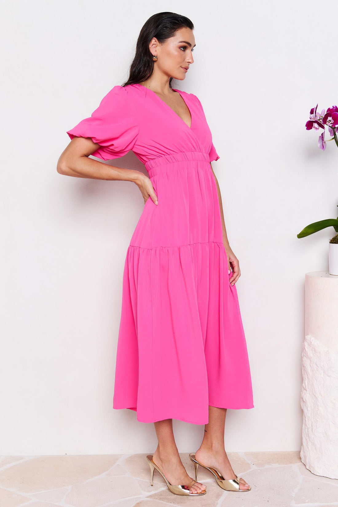 Pippa Midi Dress - Pink