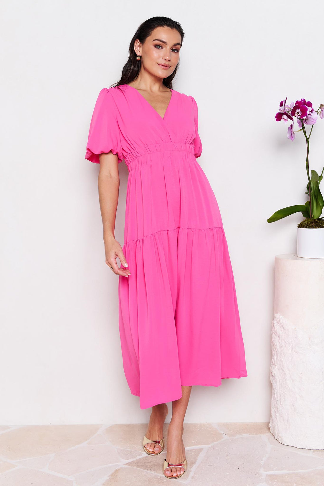 Pippa Midi Dress - Pink