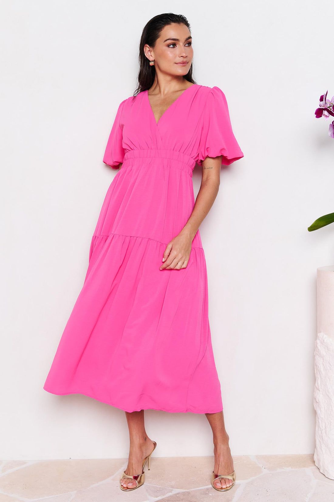 Pippa Midi Dress - Pink