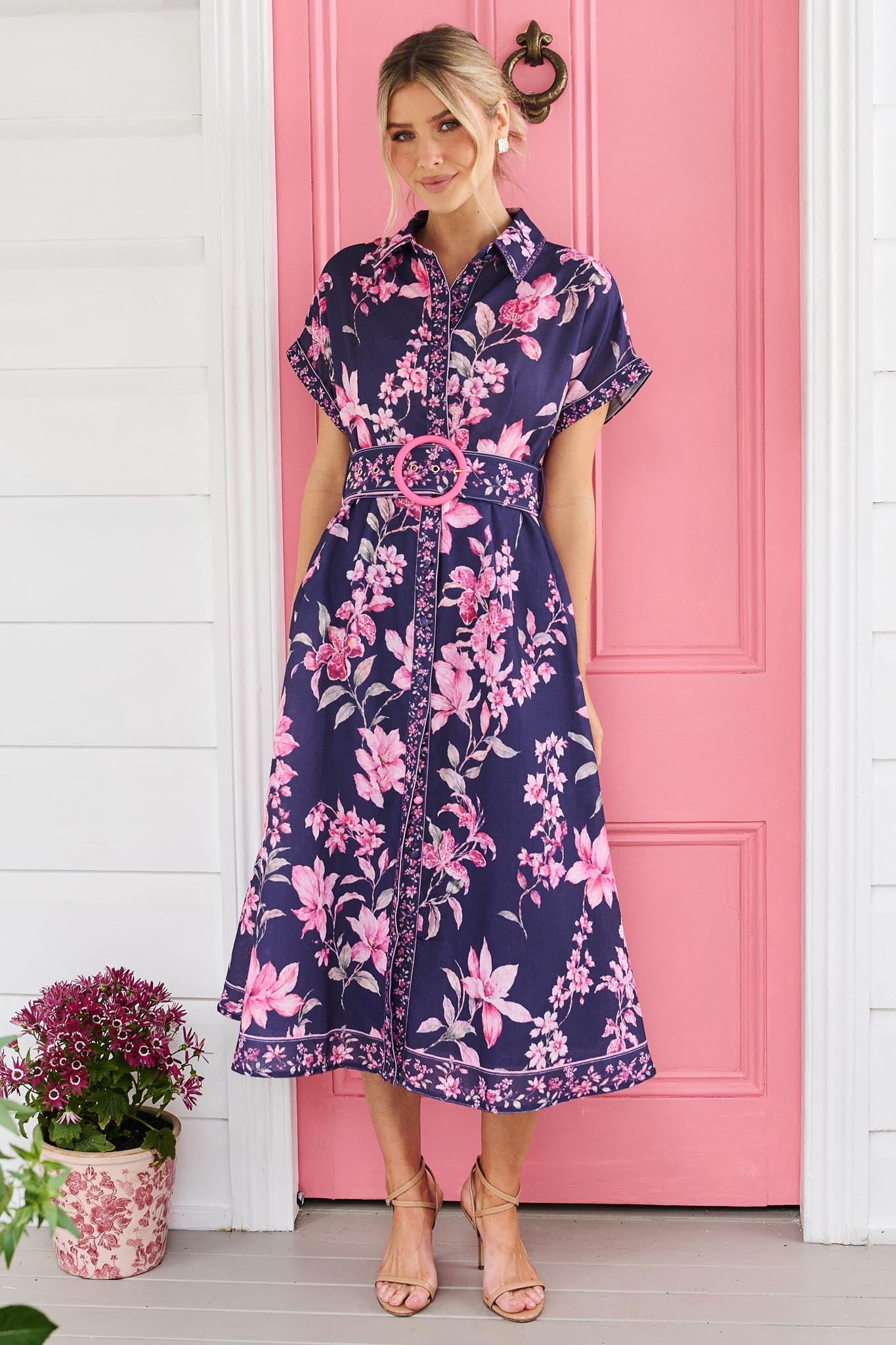 Maisie Dress - Navy Floral - SALE – minnie + MAXXIE
