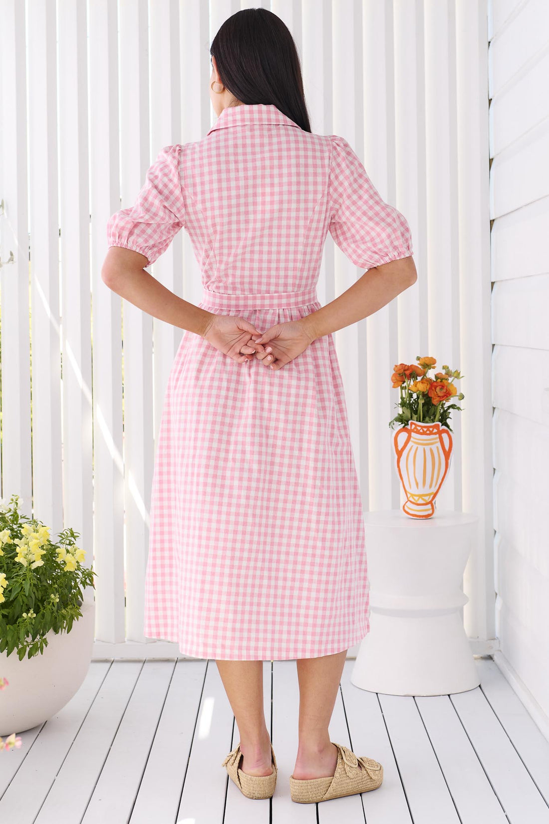 Poppy Gingham Dress - Pink