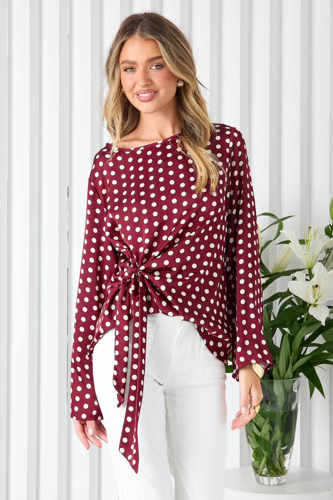 Poppy Spot Print Top