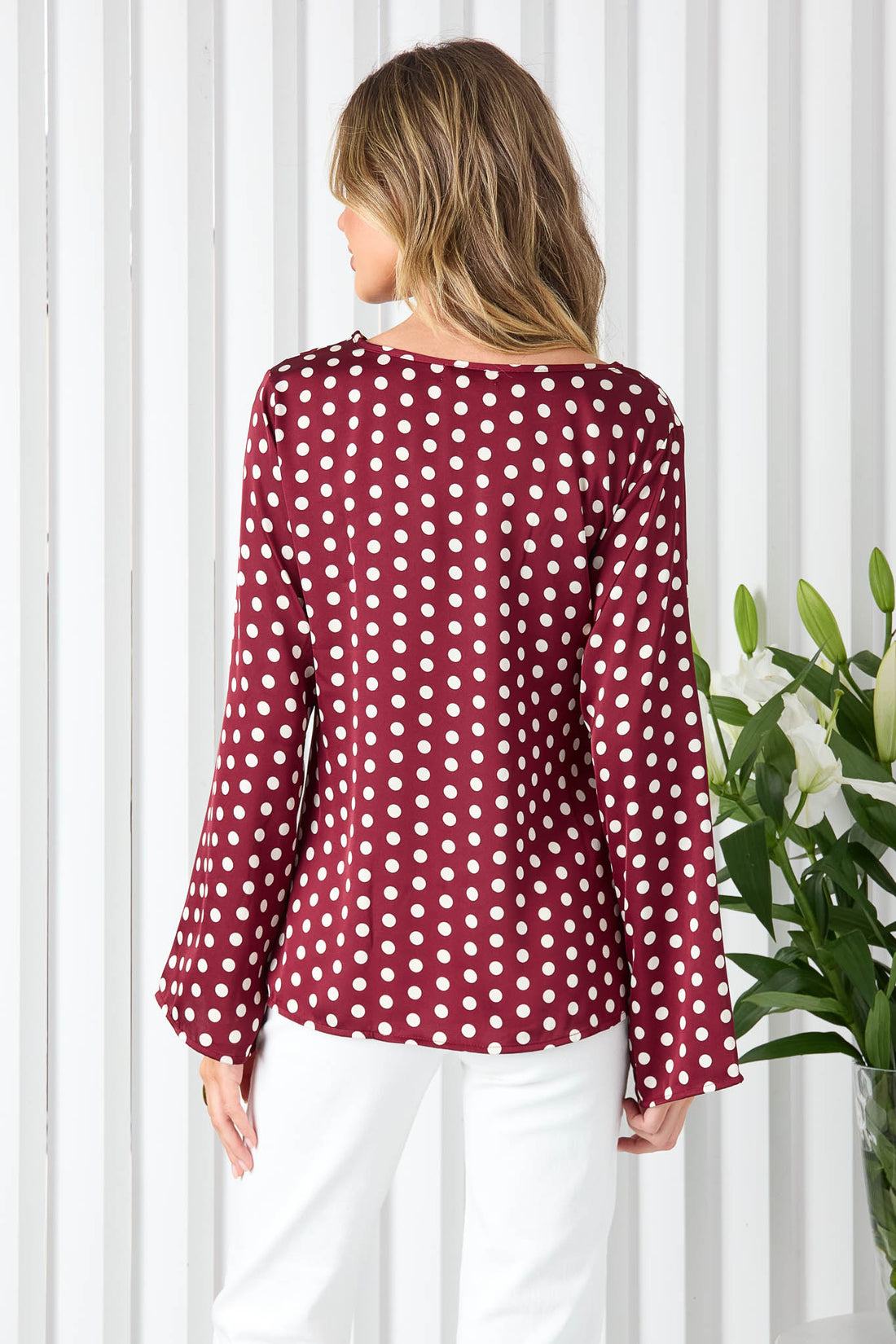 Poppy Spot Print Top