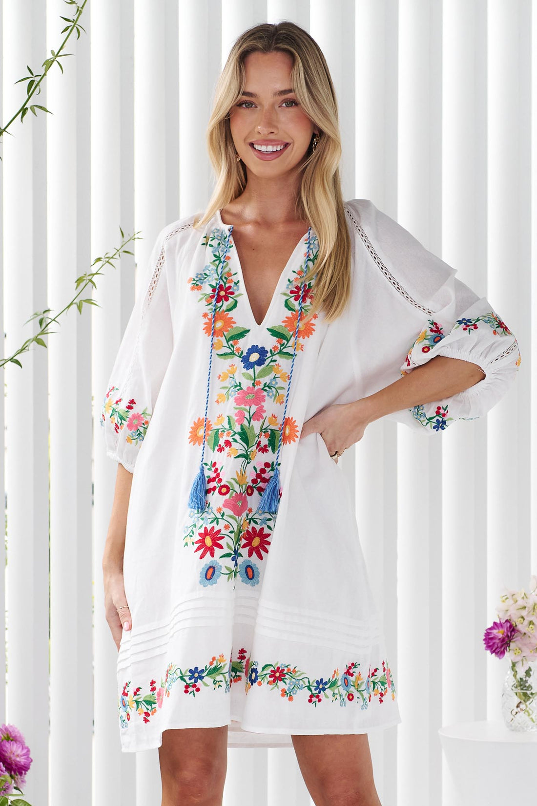 Posie Embroidered Dress