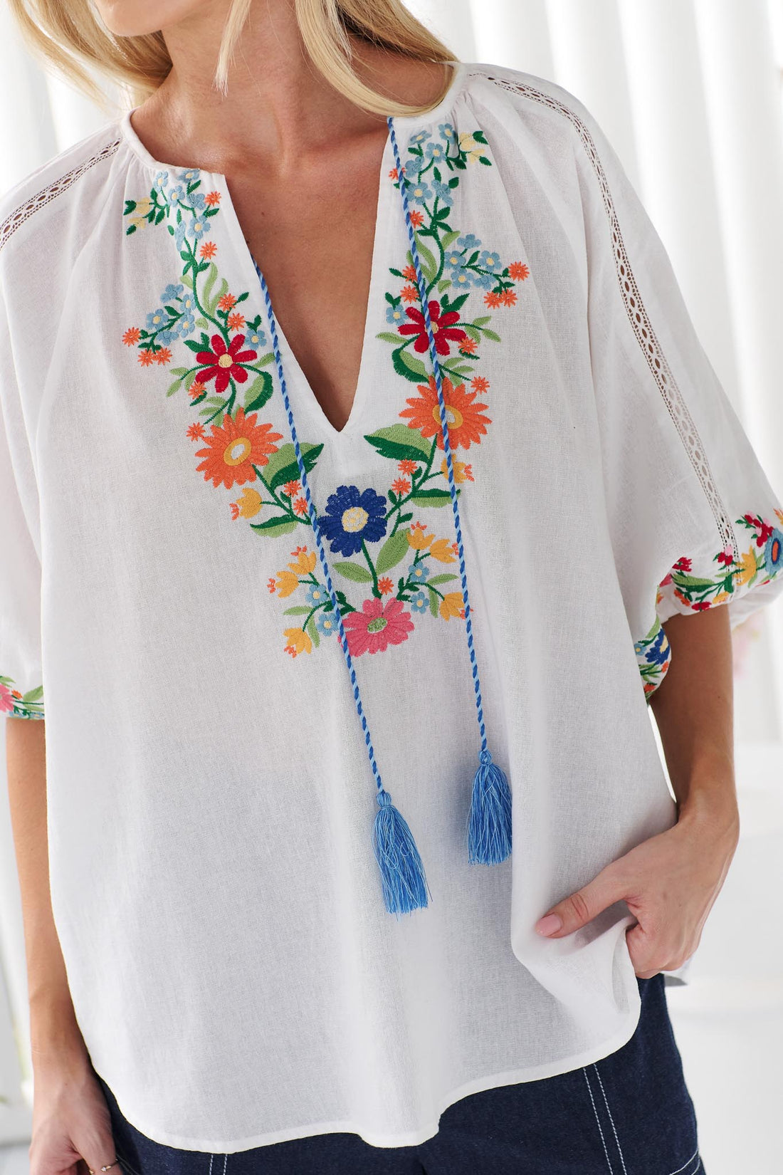 Posie Embroidered Top