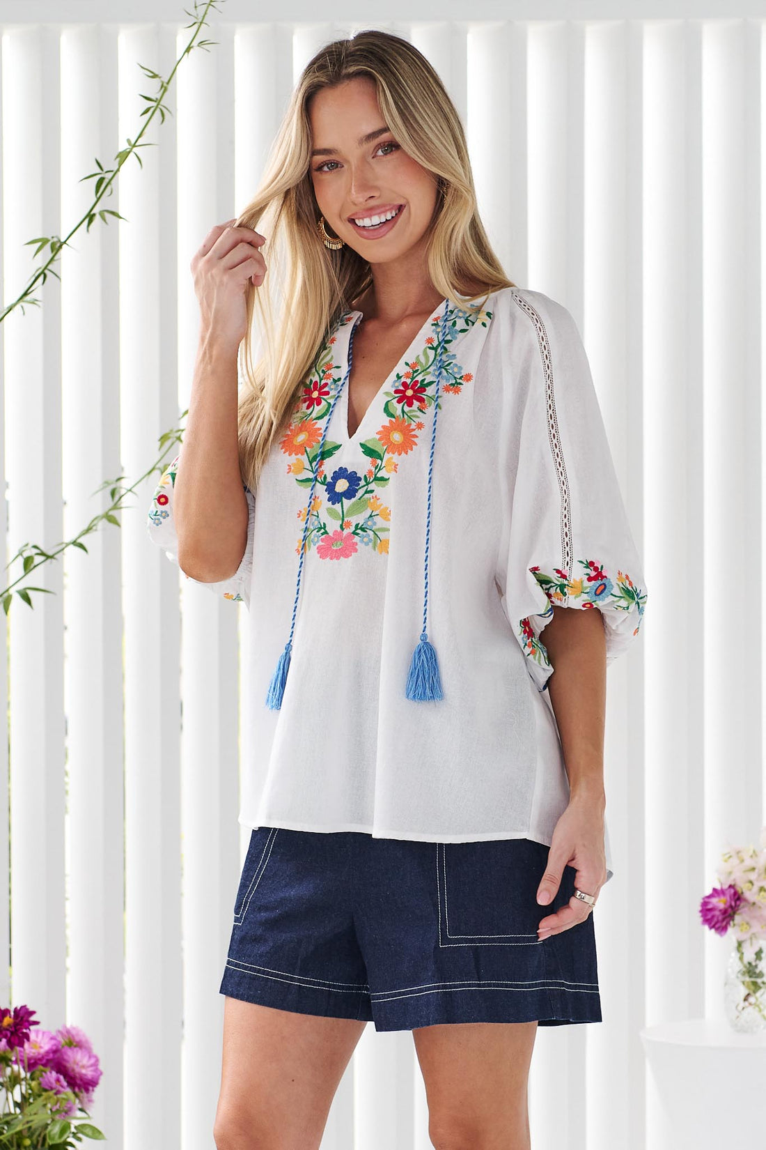 Posie Embroidered Top