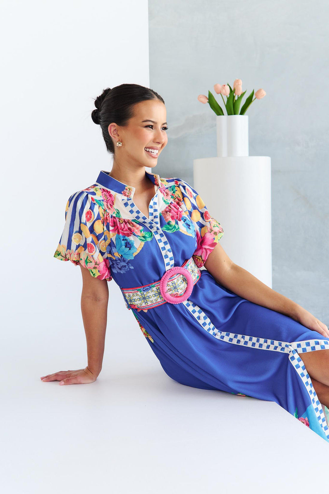 Positano Maxi Dress - Blue - Exclusive