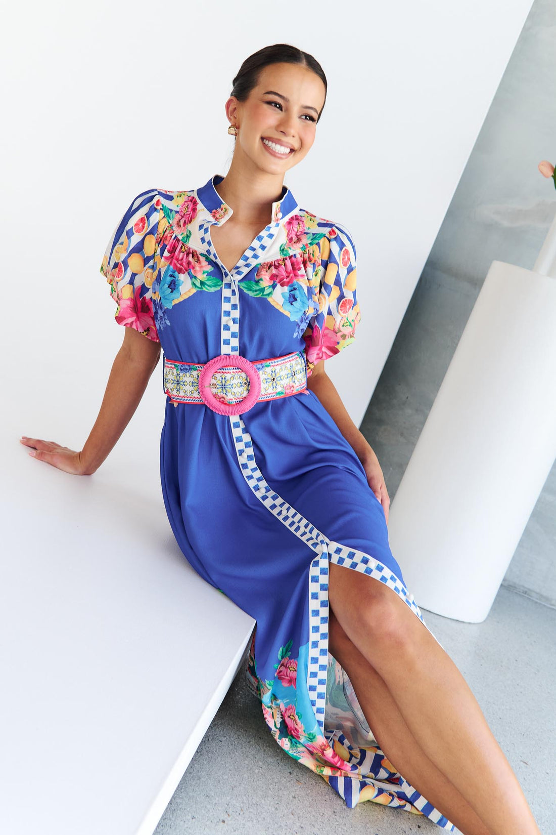 Positano Maxi Dress - Blue - Exclusive