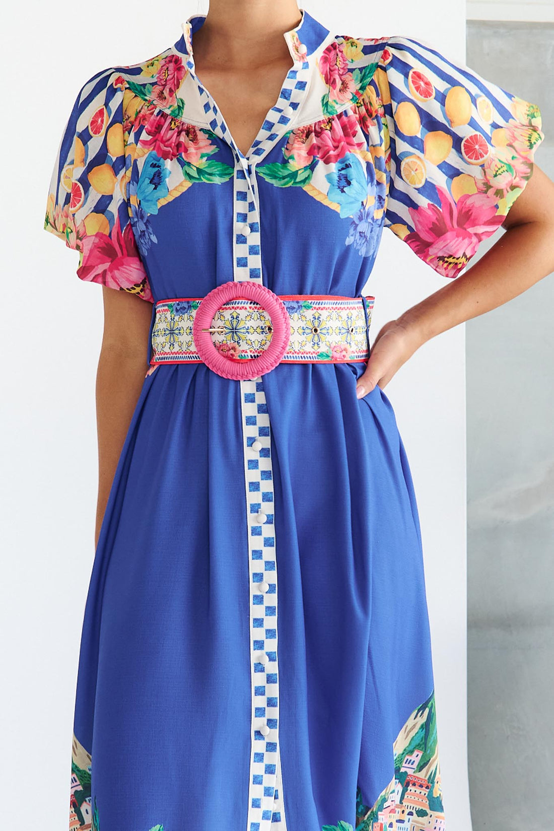 Positano Maxi Dress - Blue - Exclusive