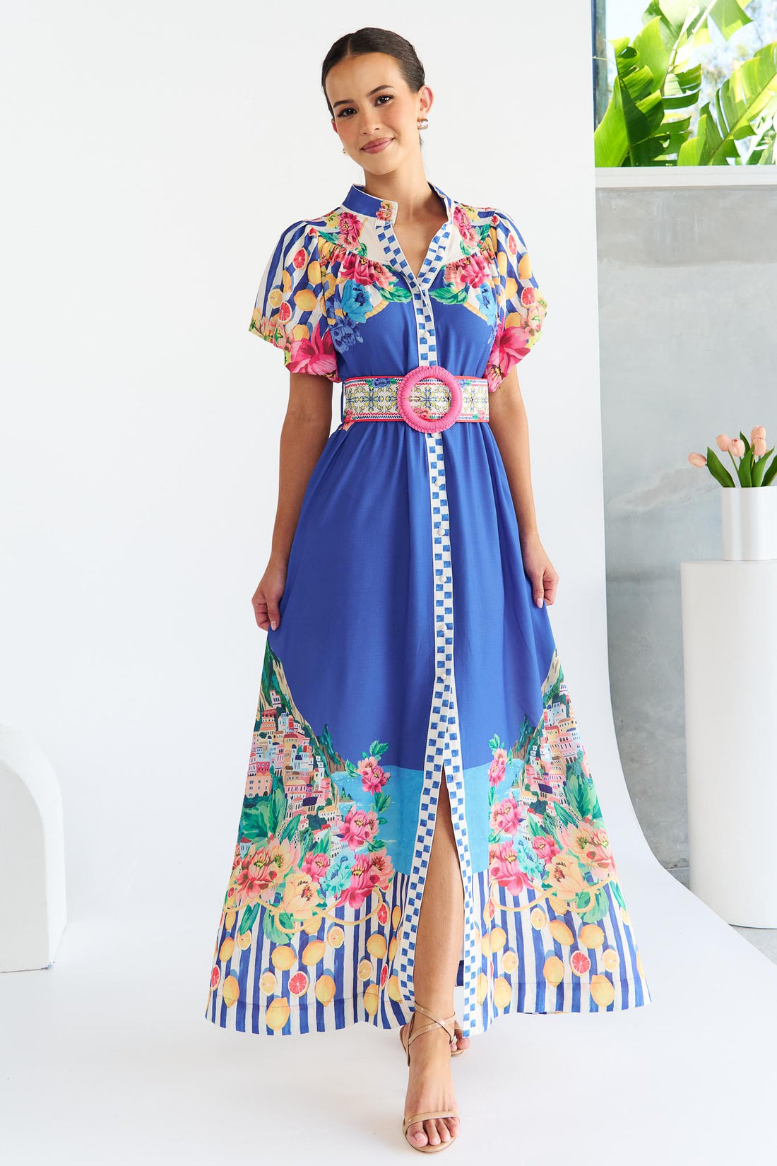 Positano Maxi Dress - Blue - Exclusive