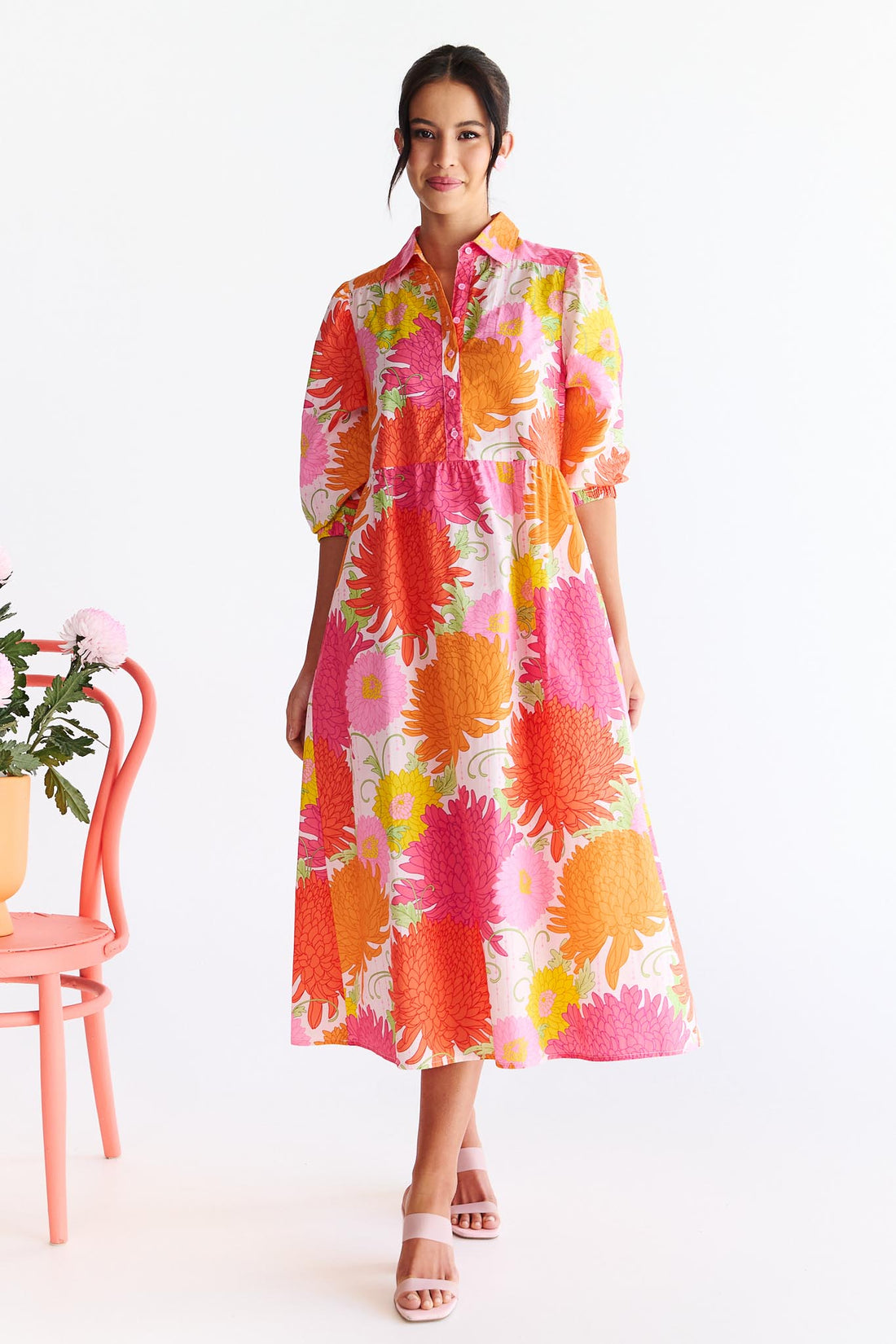 Remi Dress - Floral Bunches - Maude Vivante - FINAL SALE