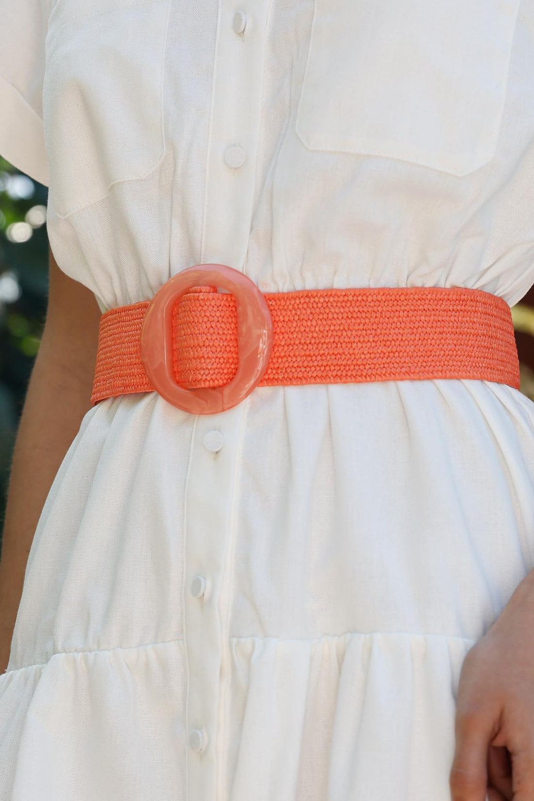 Resin Stretch Summer Belt - Orange