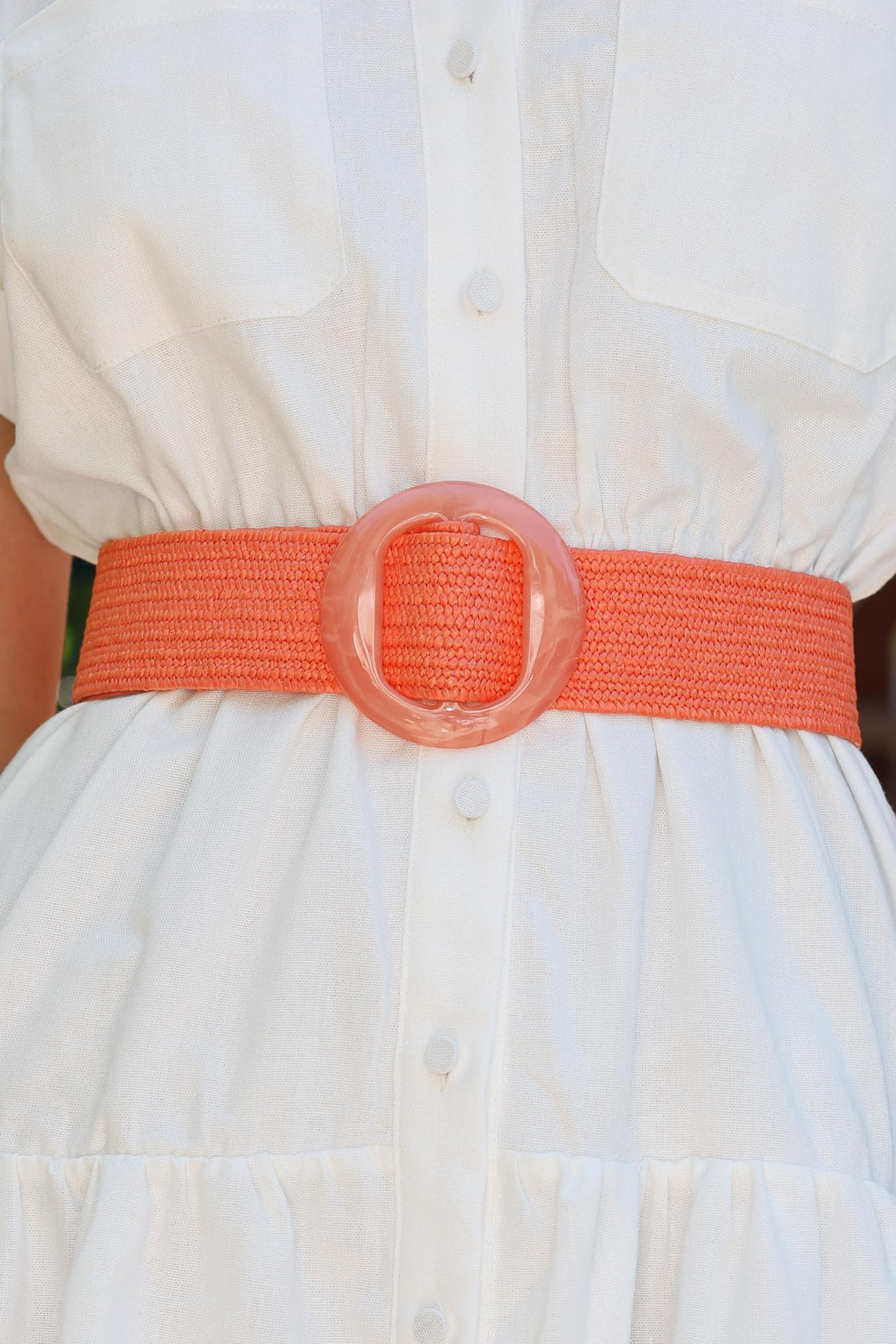 Resin Stretch Summer Belt - Orange