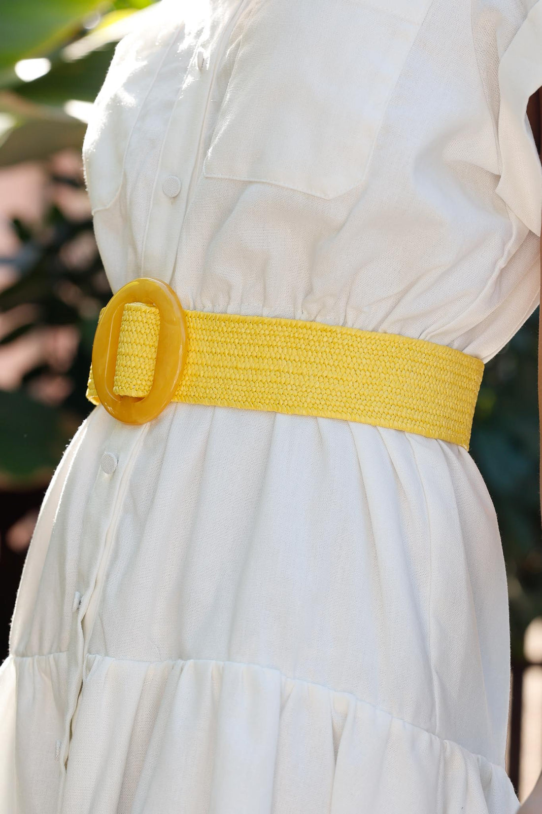 Resin Stretch Summer Belt - Yellow