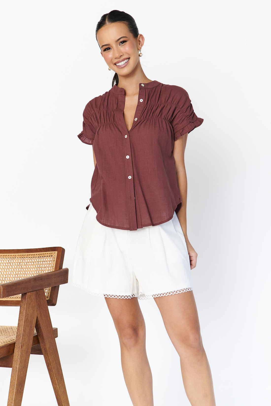 Rio Holiday Cotton Shirt - Brown