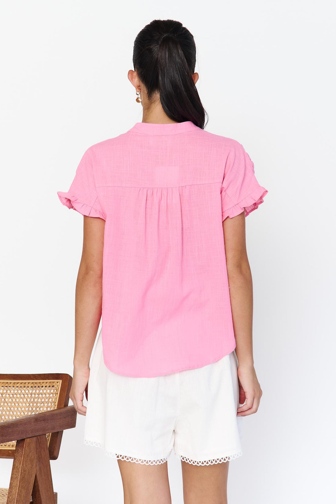 Rio Holiday Cotton Shirt - Pink