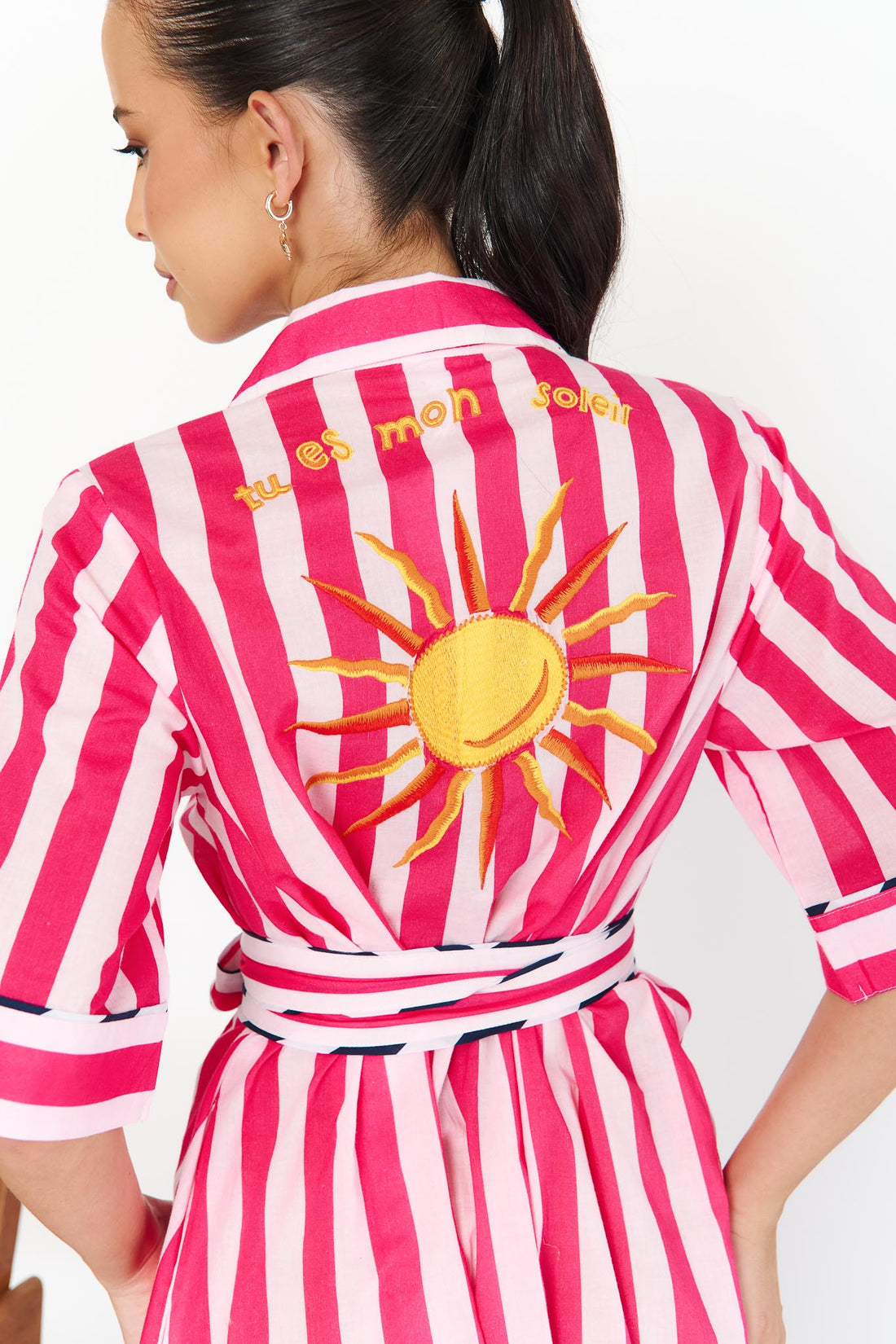 Rosa Dress - Pink Stripe