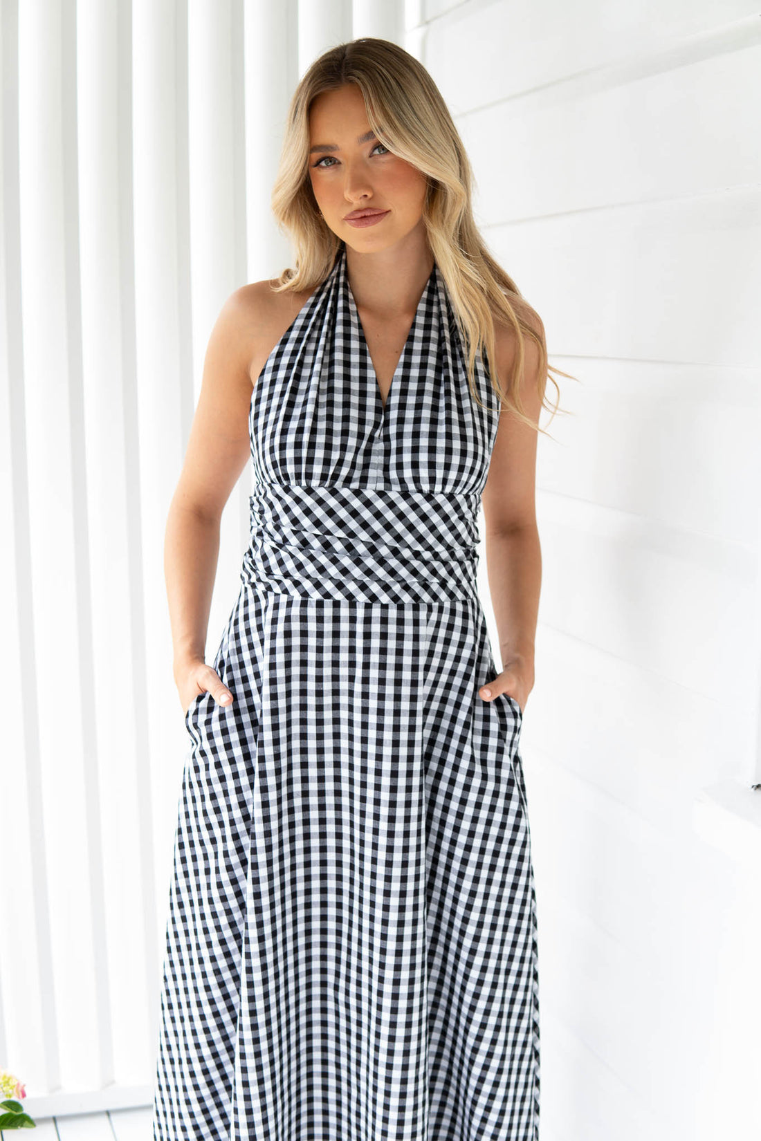 Sacha Black Halter Maxi - FINAL SALE