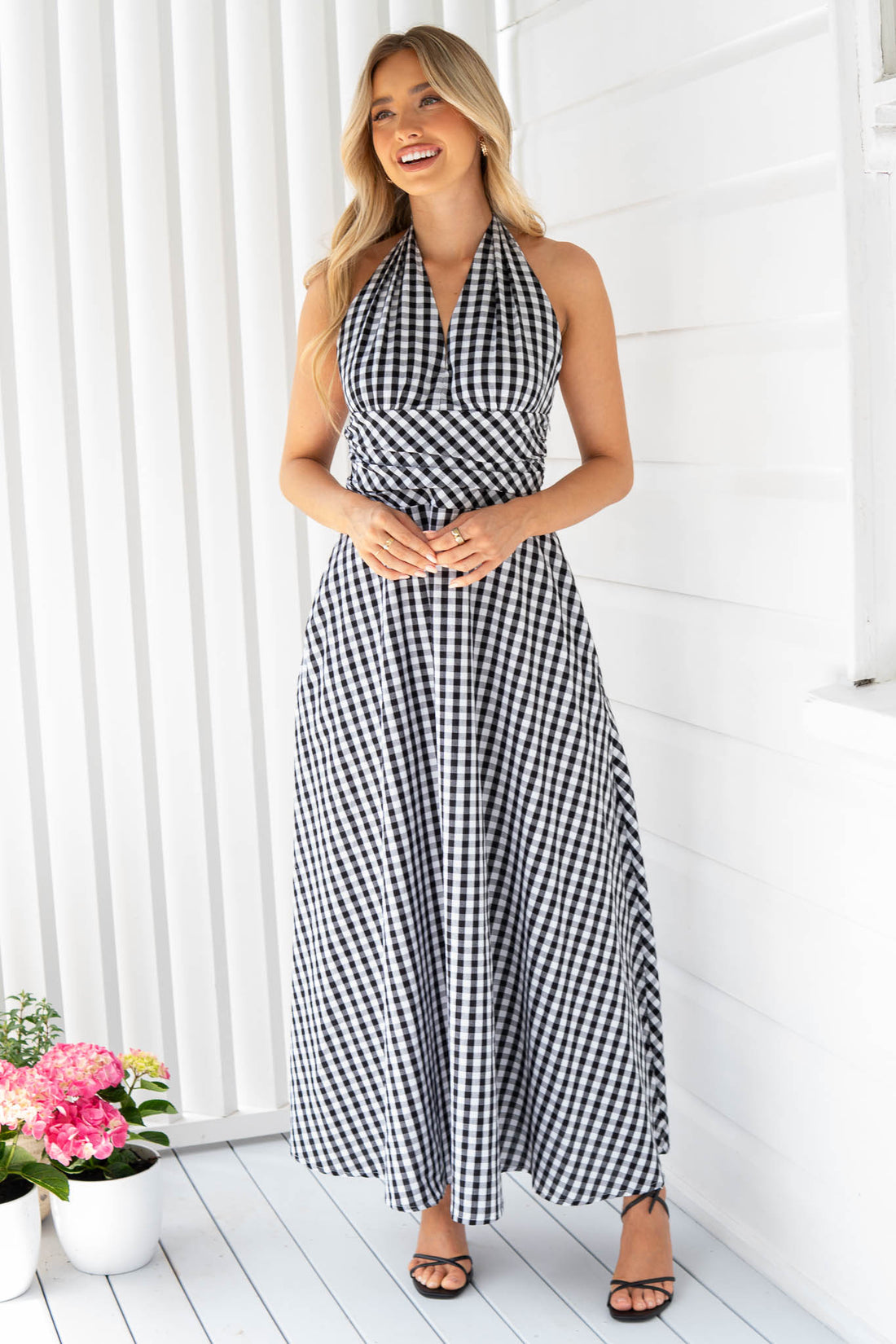 Sacha Black Halter Maxi - FINAL SALE