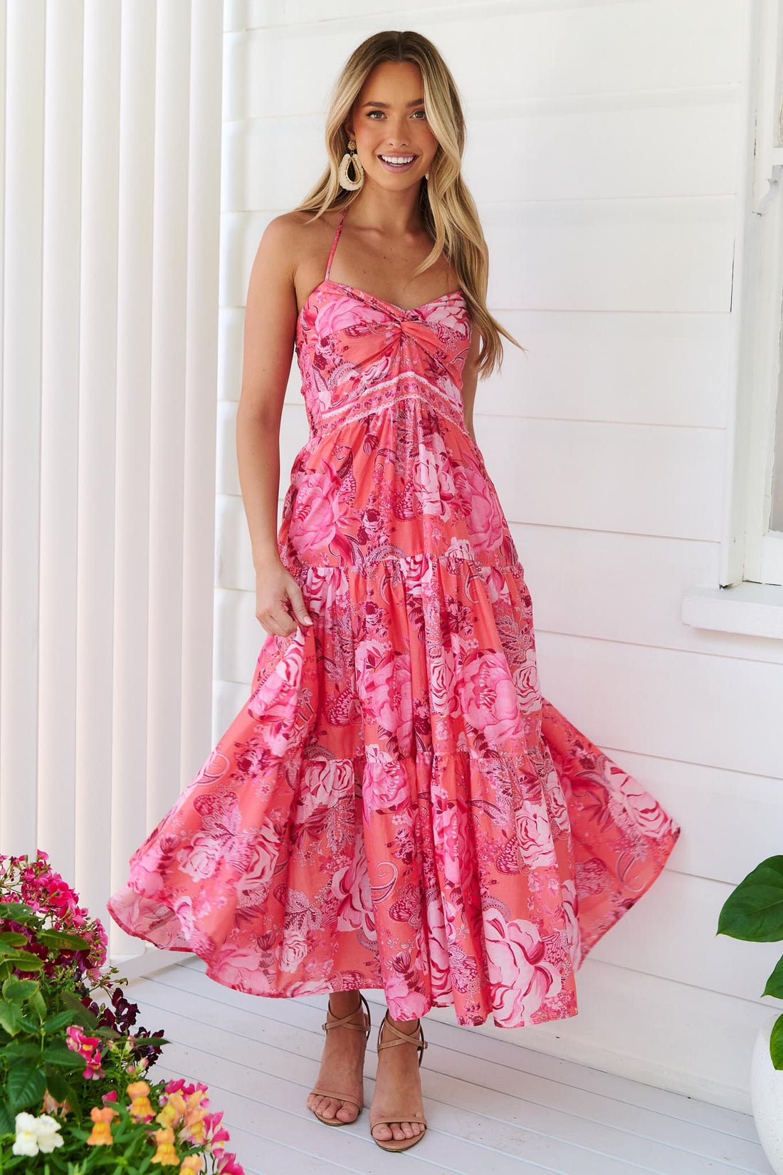 Sara Maxi Dress - Melon - SALE