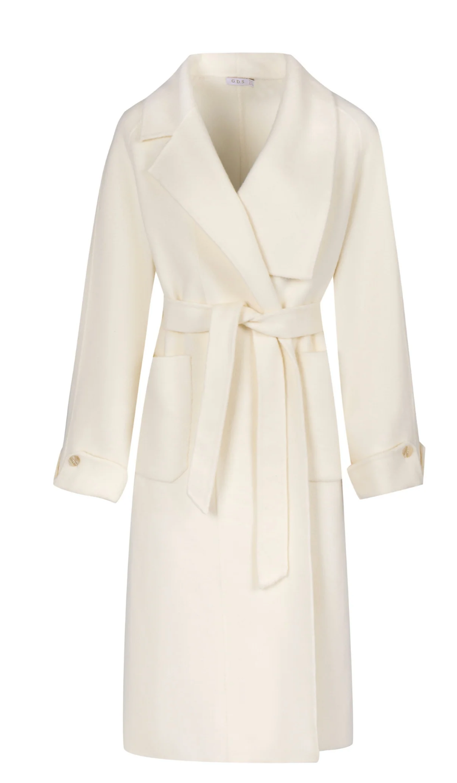 LAUREN WOOL LONG COAT - CREAM
