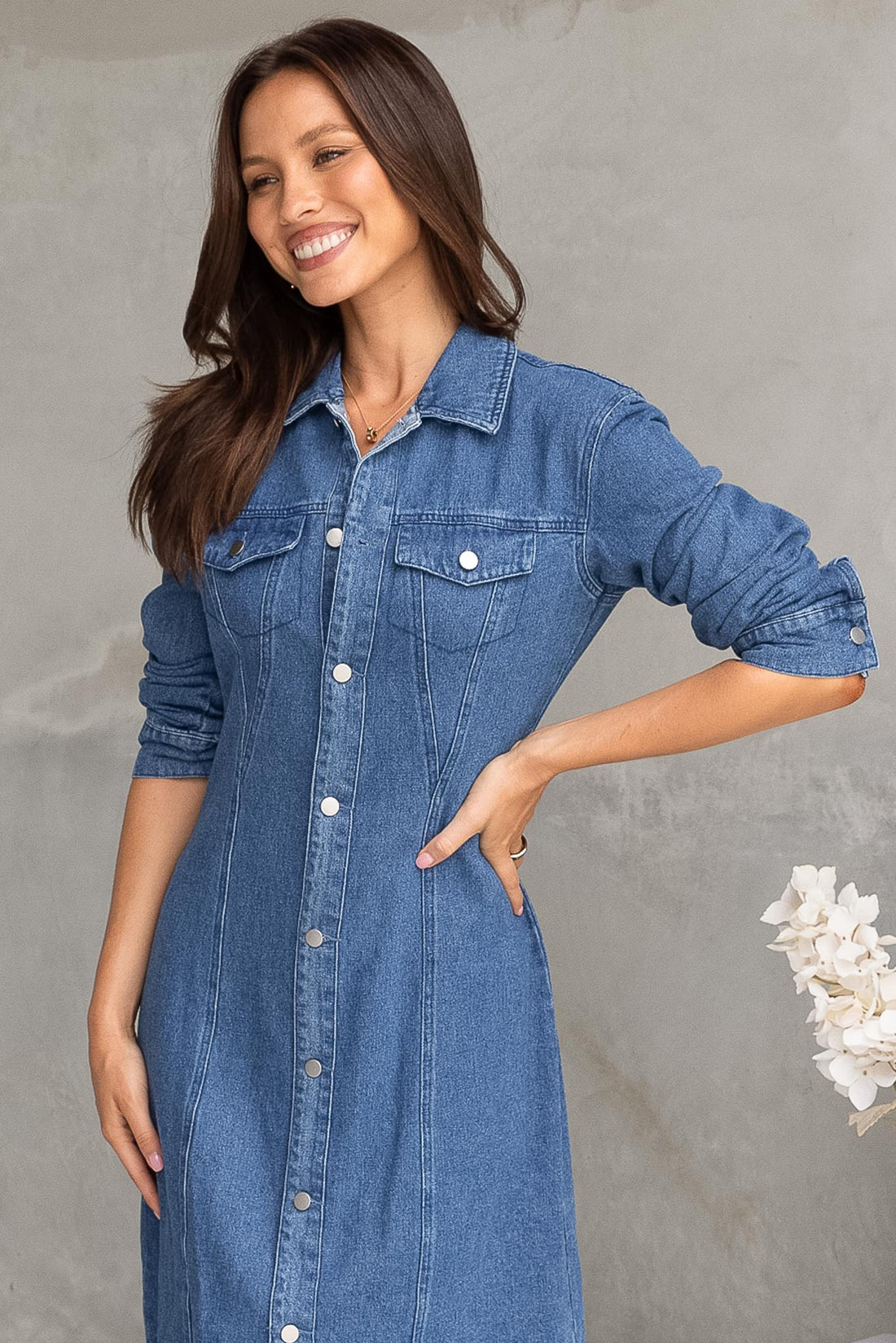 Siena Denim Dress - FINAL SALE – minnie + MAXXIE