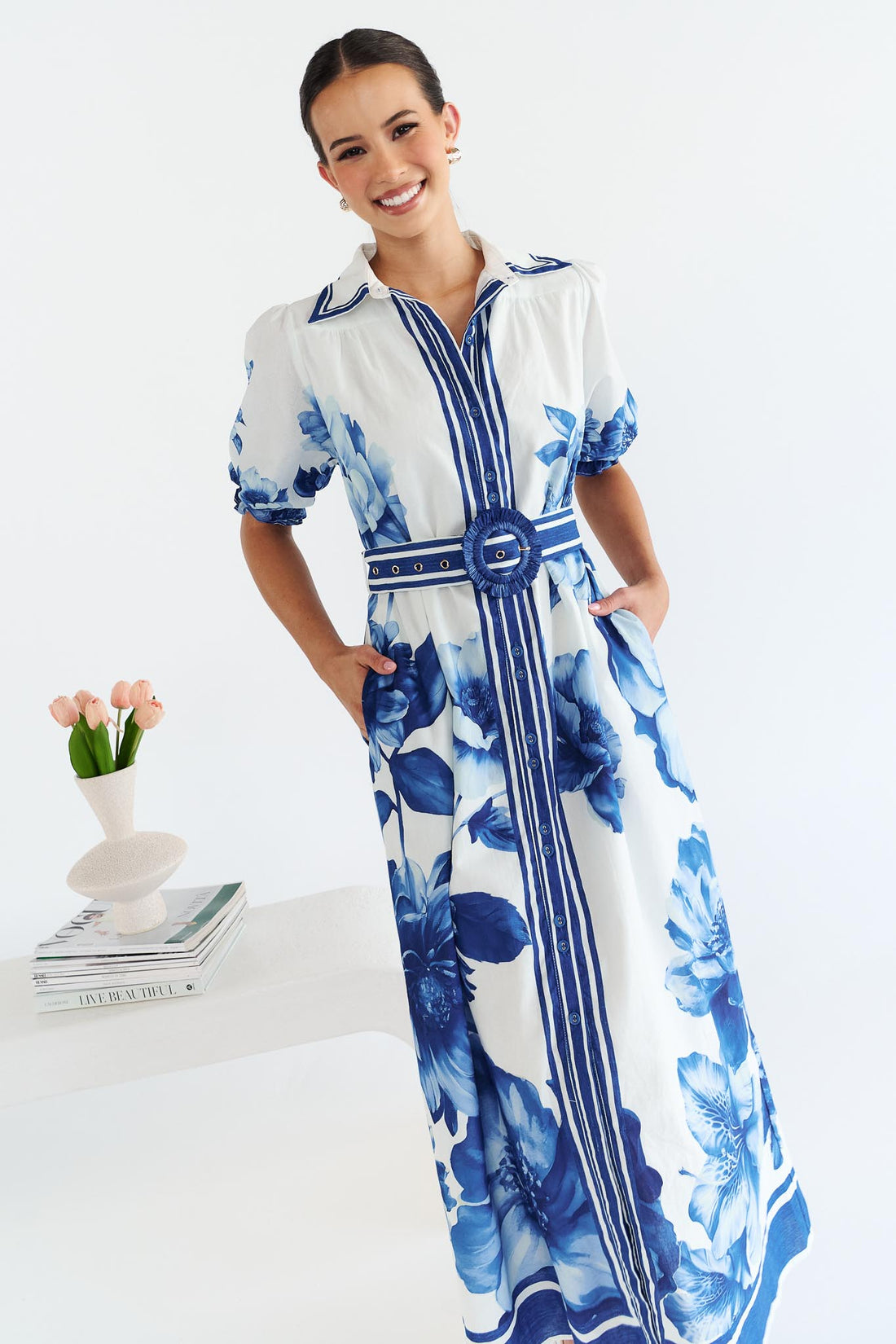 Sienna Maxi Dress - Azure Blue