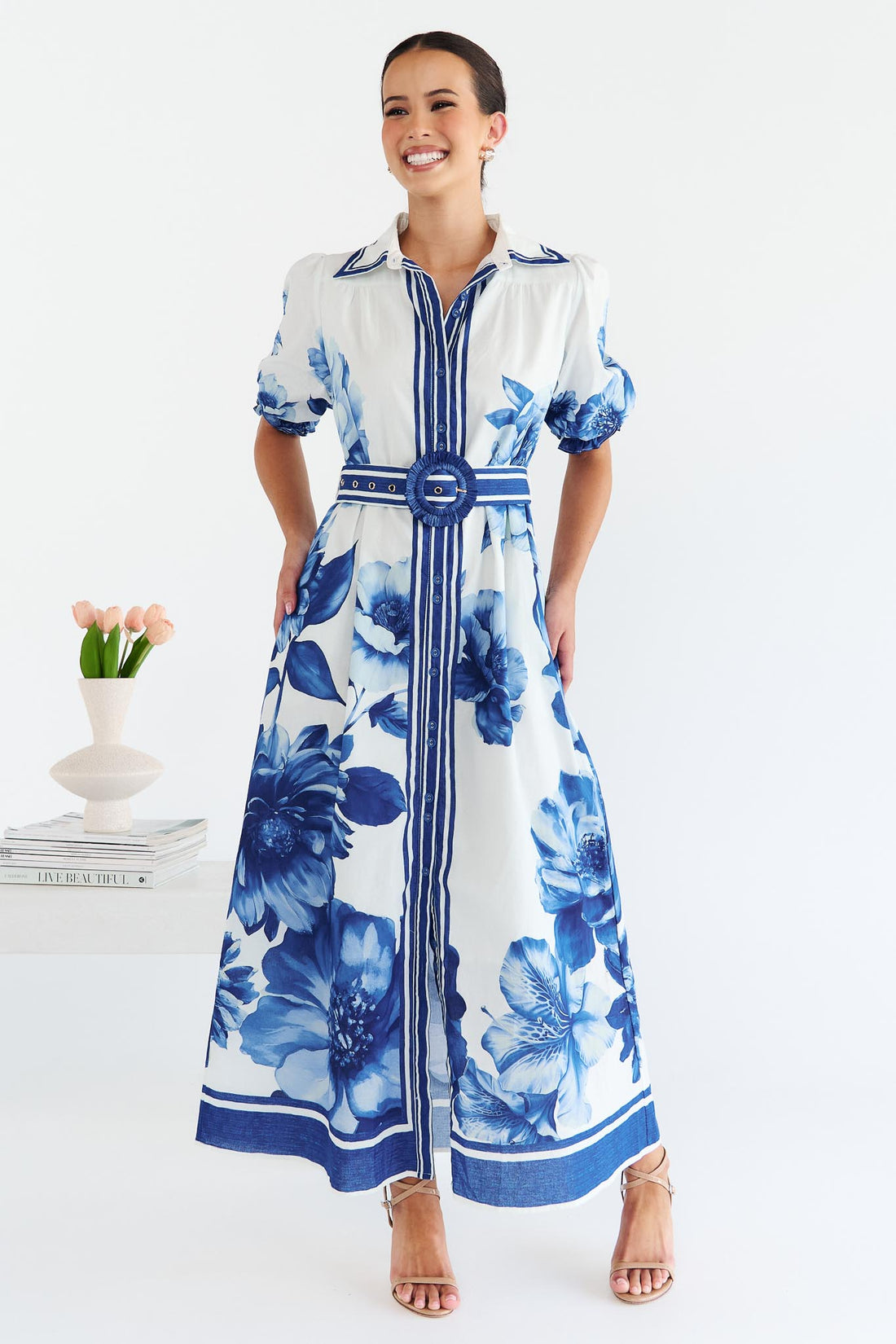 Sienna Maxi Dress - Azure Blue
