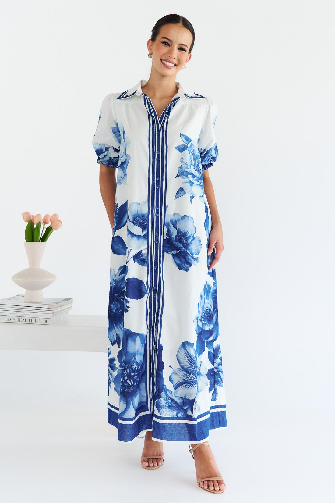Sienna Maxi Dress - Azure Blue