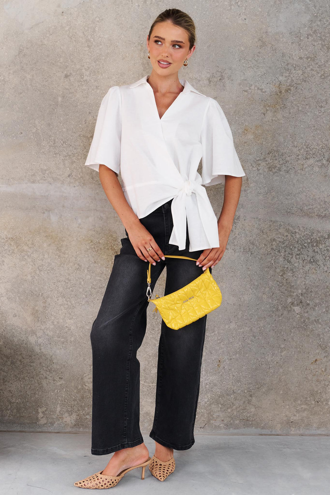 Signature Tie Shirt - White