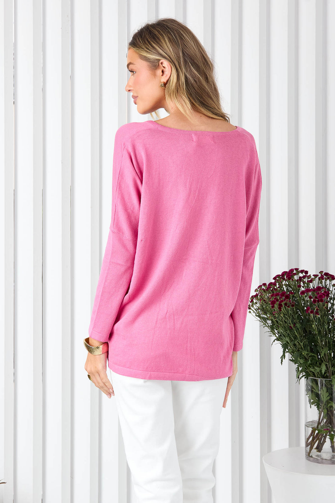 Skye Cotton Cashmere Knit - Rose
