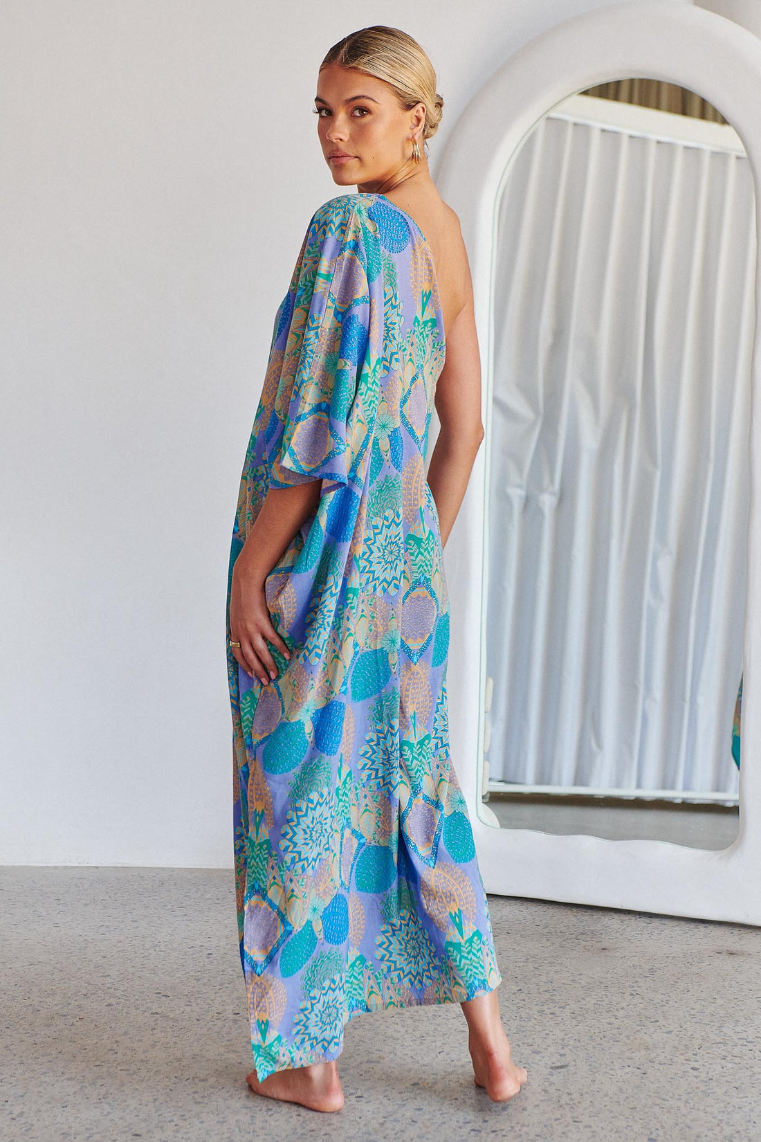 Sojo One Shoulder Dress - Pacific Print - SALE