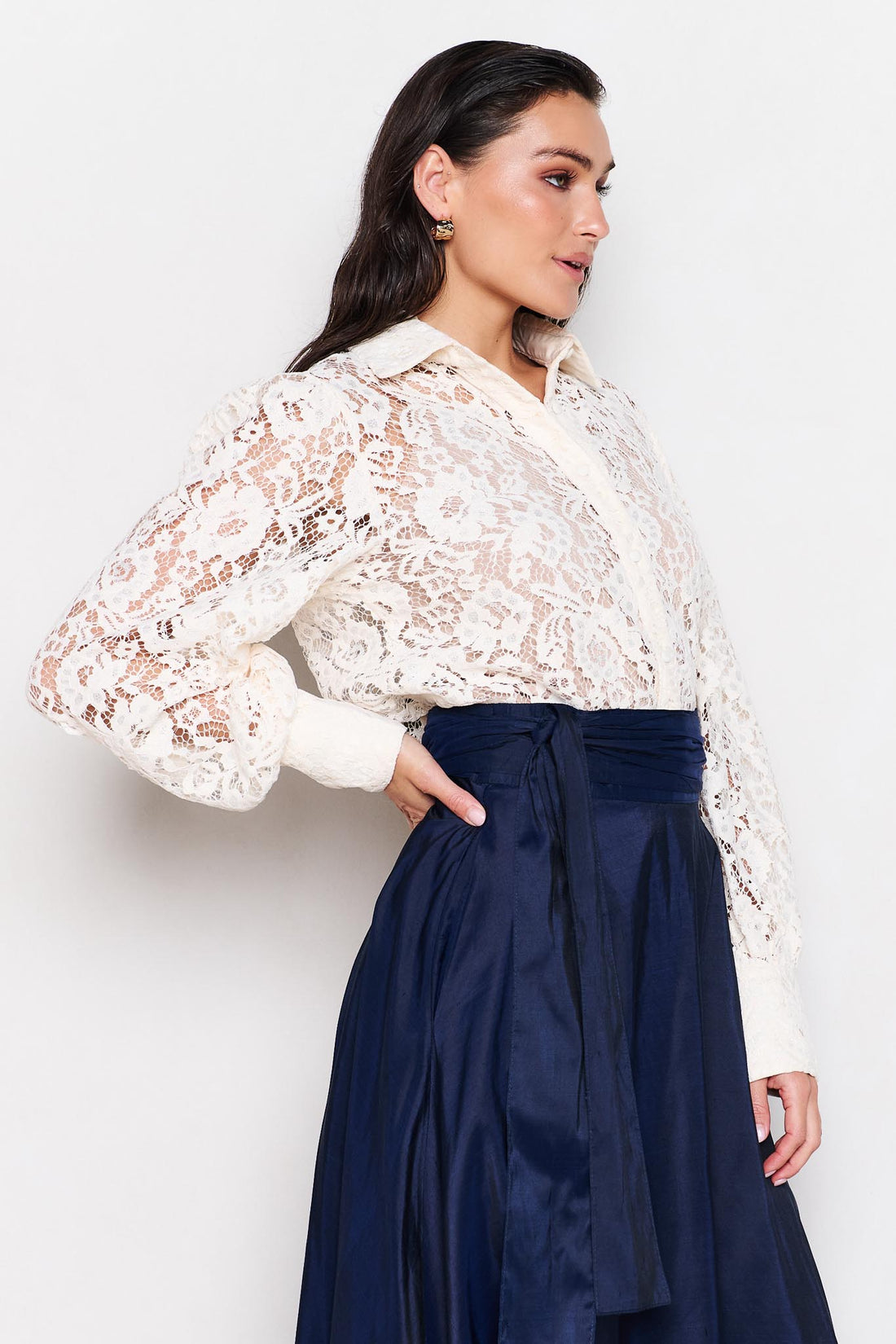 Soraya Lace Shirt - Cream