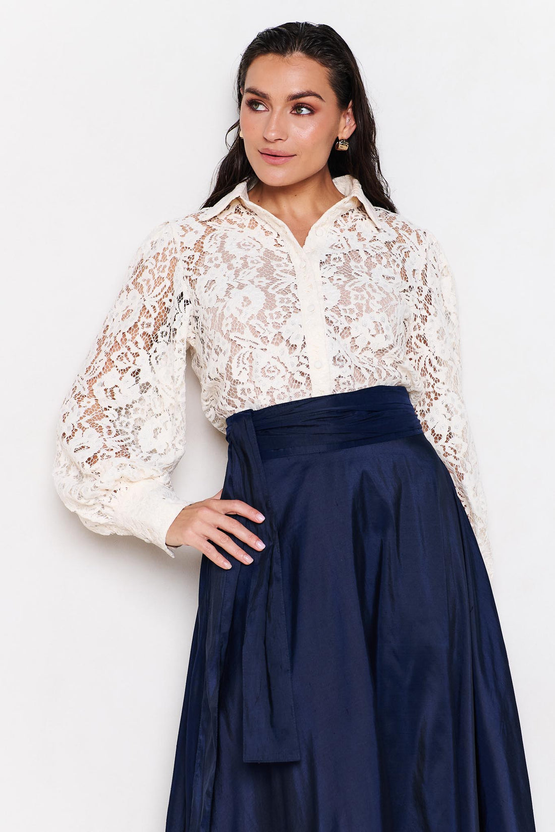 Soraya Lace Shirt - Cream