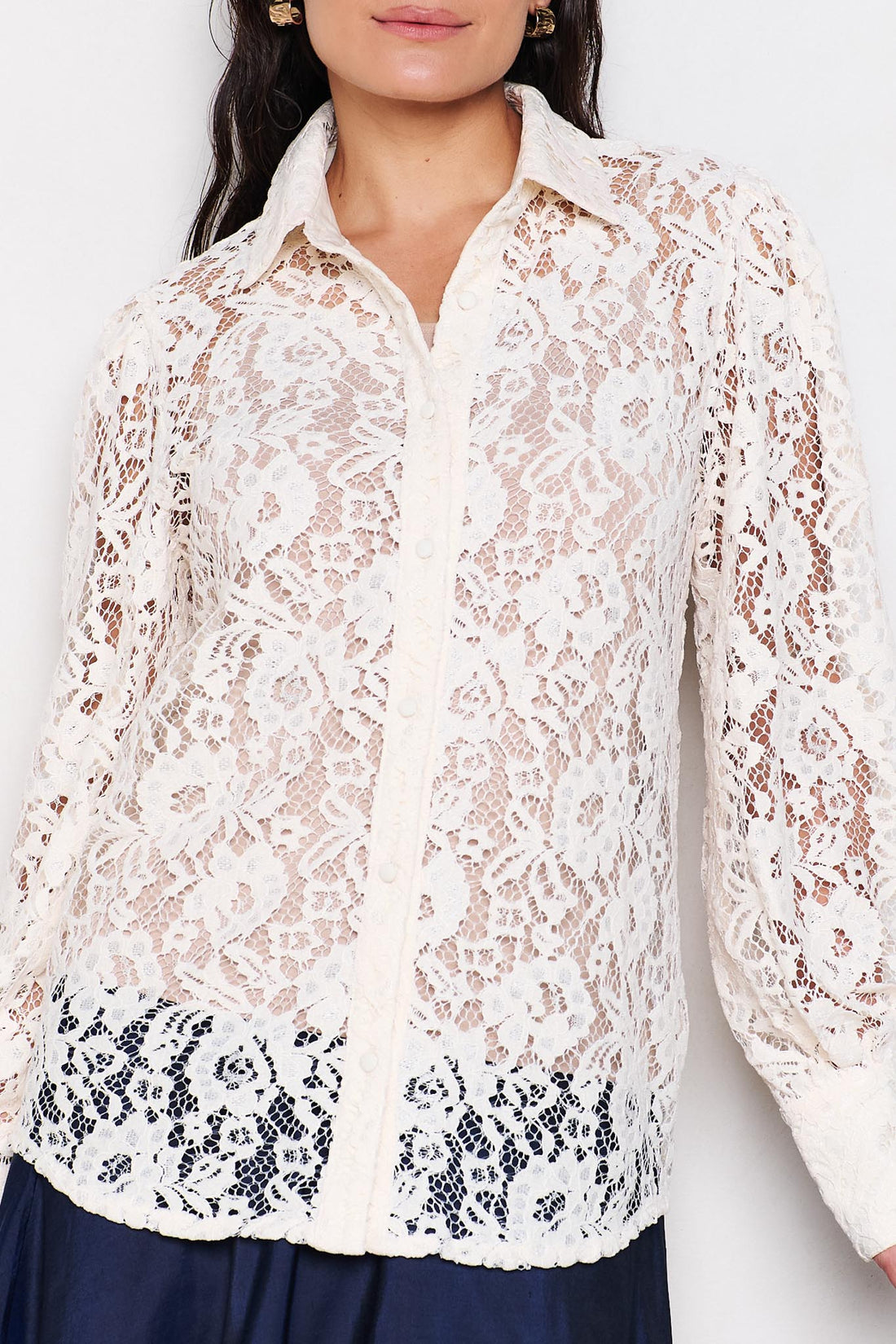 Soraya Lace Shirt - Cream