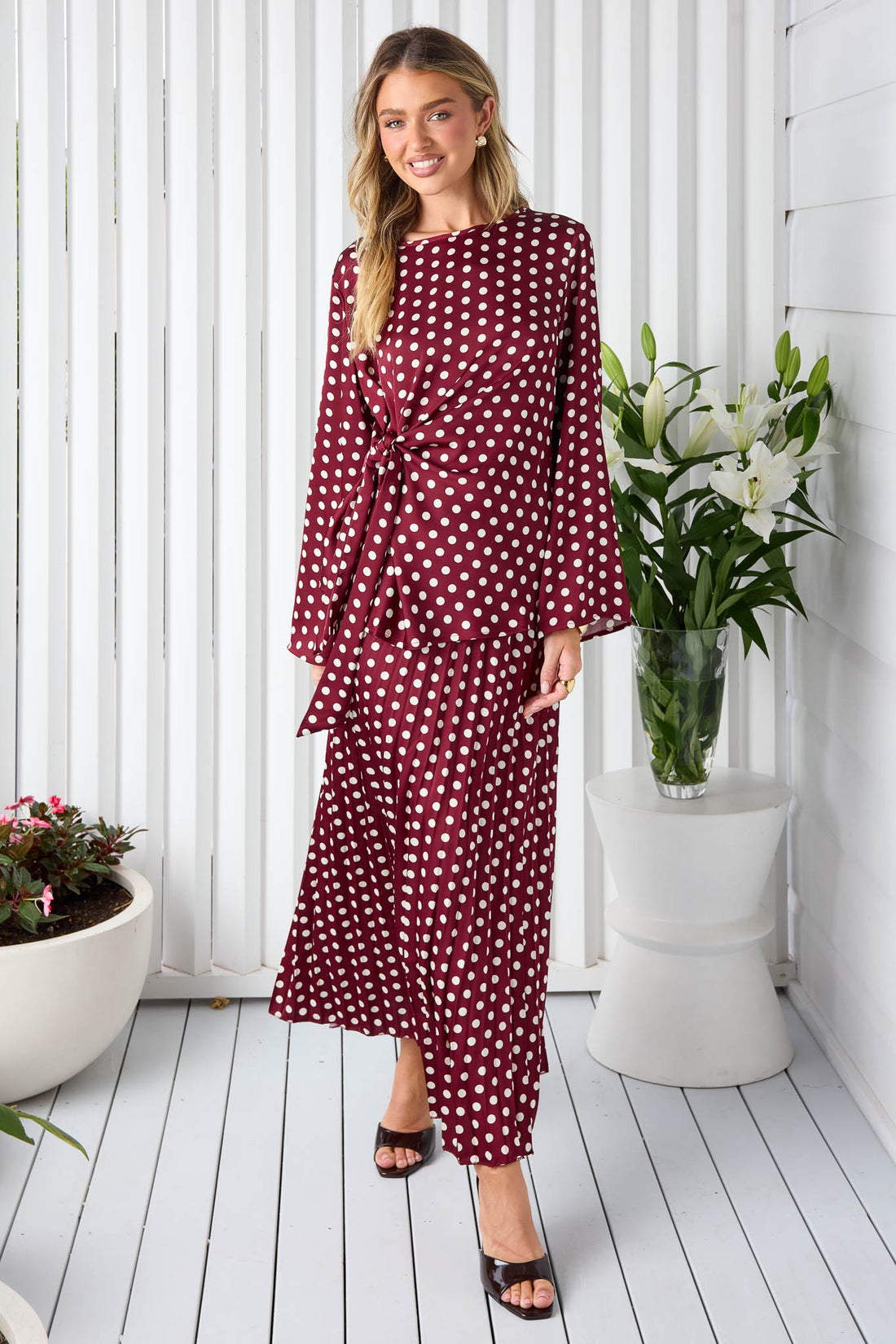 Poppy Spot Print Top