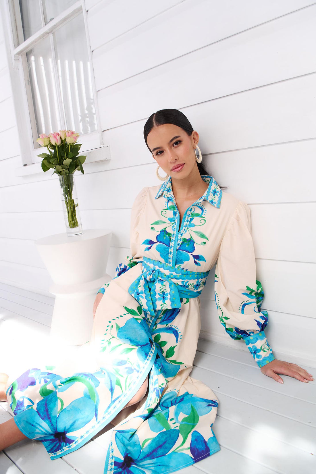 St Moritz Dress - Blueberry Blooms