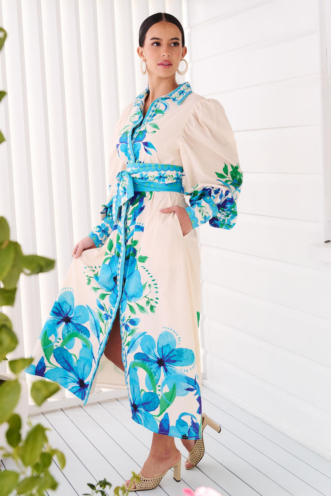 St Moritz Dress - Blueberry Blooms