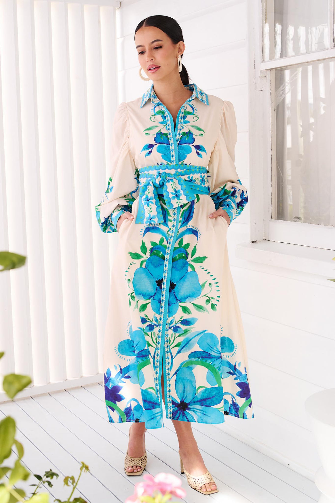 St Moritz Dress - Blueberry Blooms