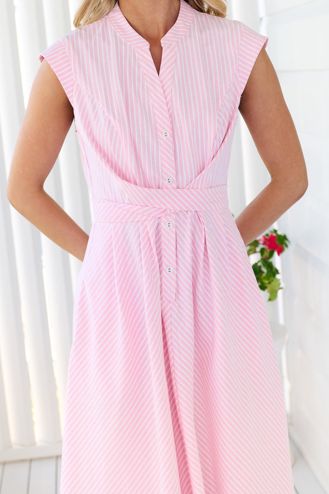 Stevie Shirt Dress - Pink