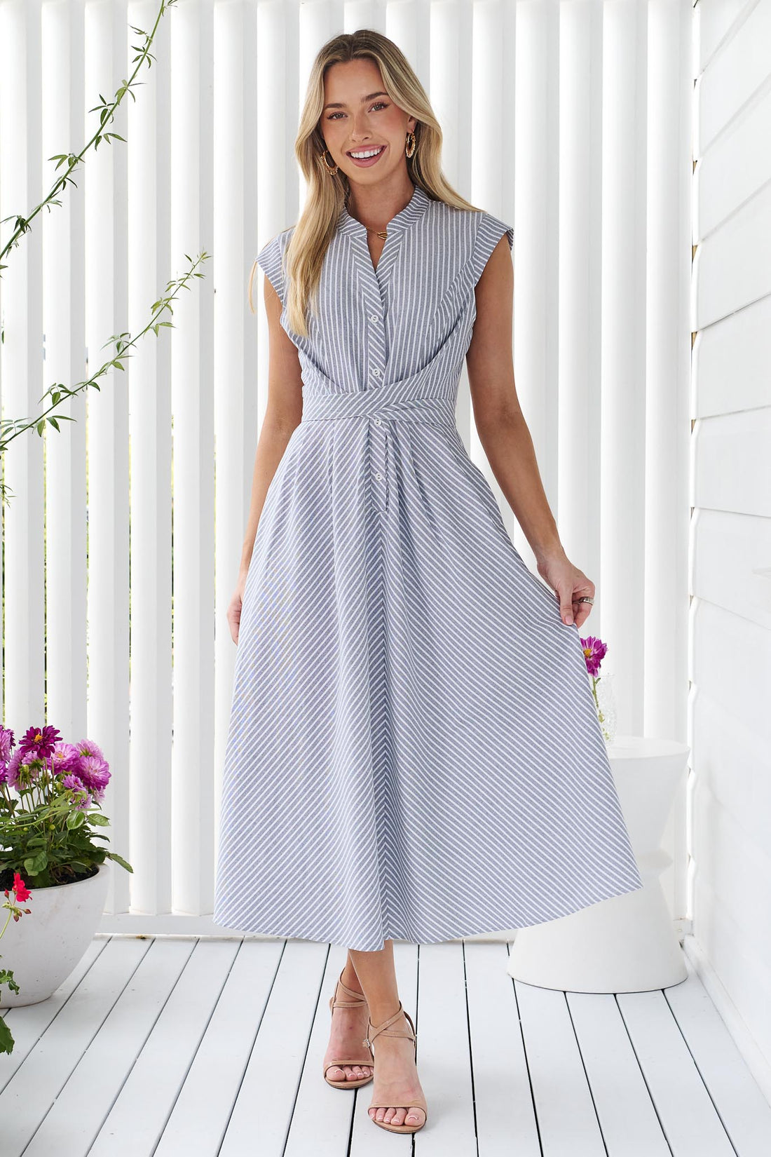 Stevie Shirt Dress - Mist