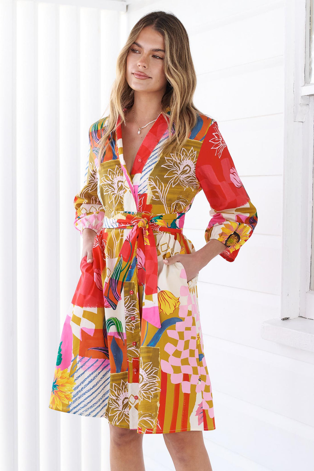 Sunburst Cotton Dress - FINAL SALE