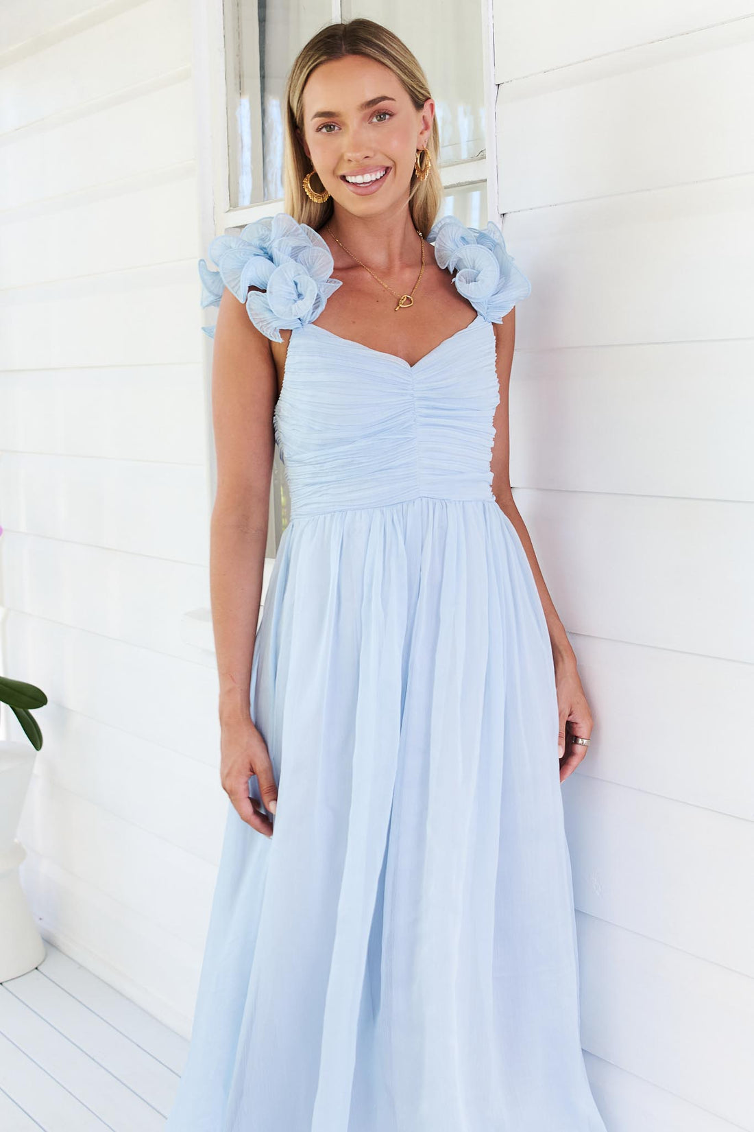 Suri Maxi Dress - Cloud Blue