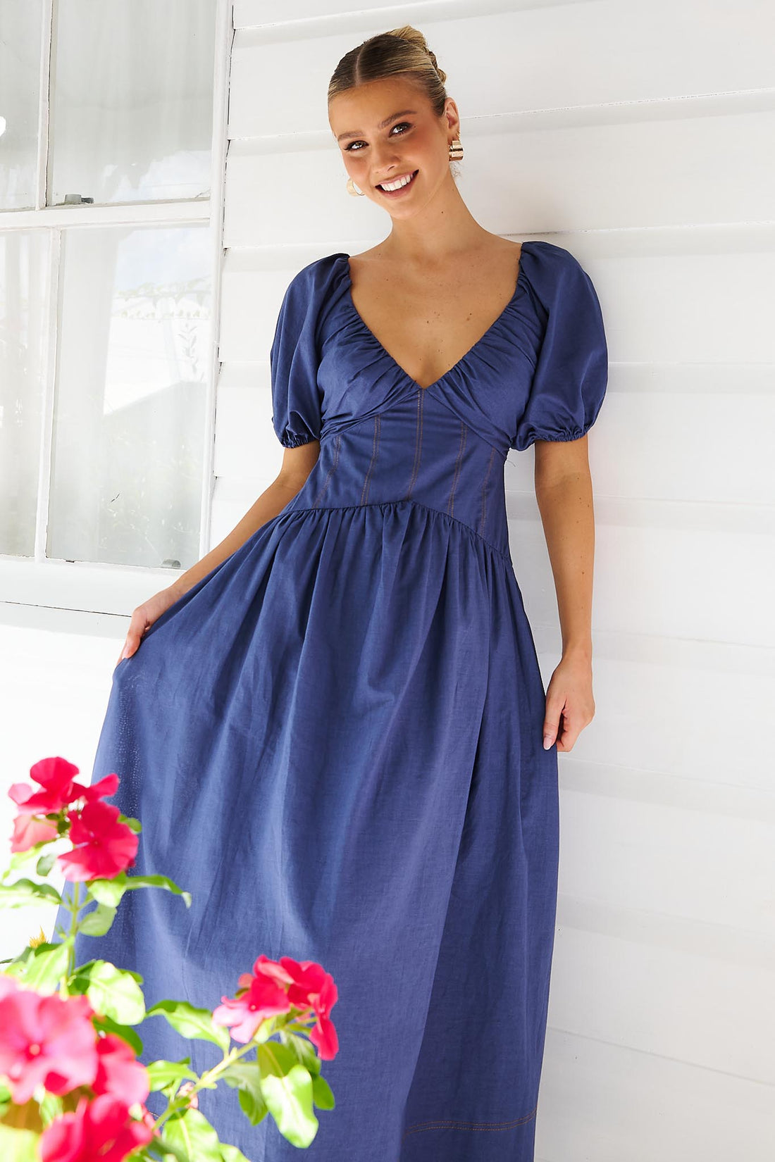 Taya Maxi Dress - Navy - SALE