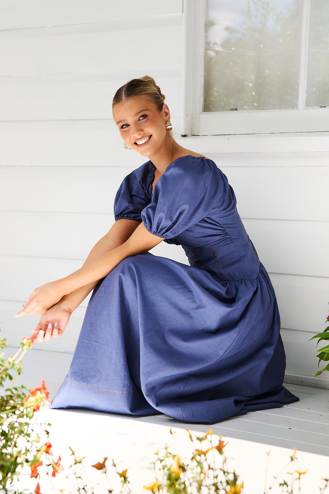 Taya Maxi Dress - Navy - SALE