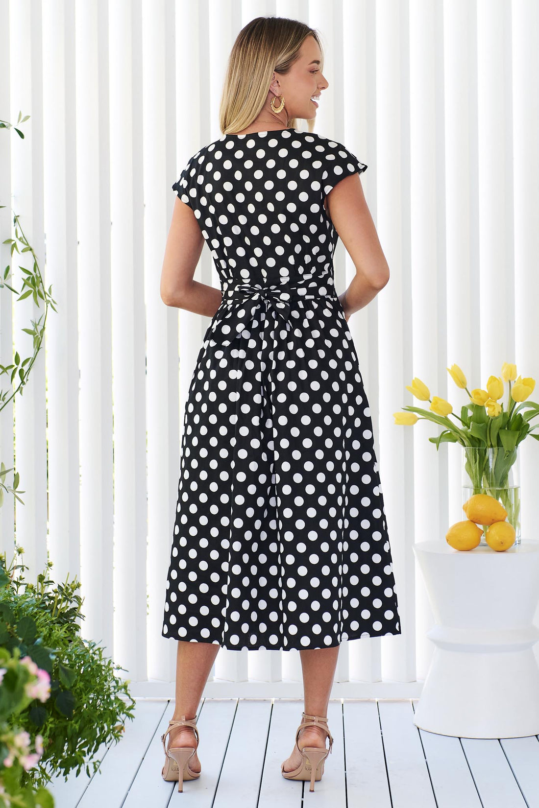 Tessa Midi Dress - Black