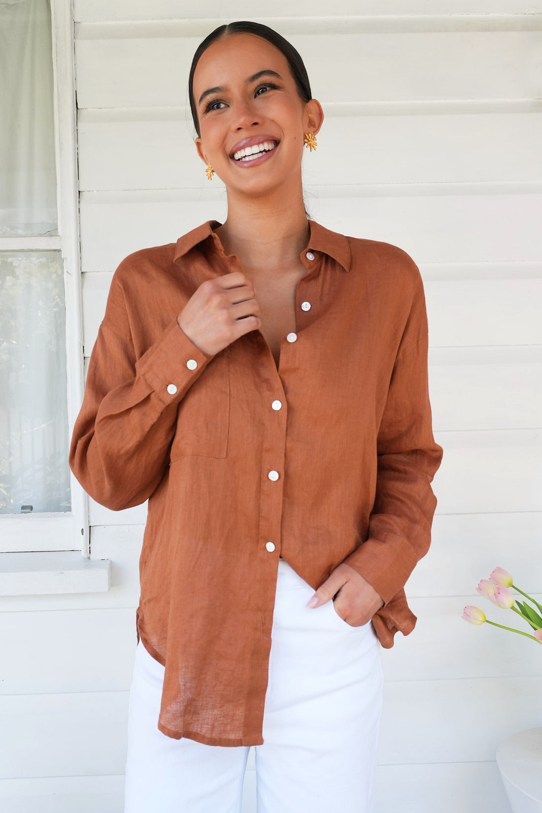 Thea Linen Shirt - SALE